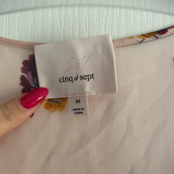 CINQ A SEPT 100% Silk Blouse M - Picture 3 of 4